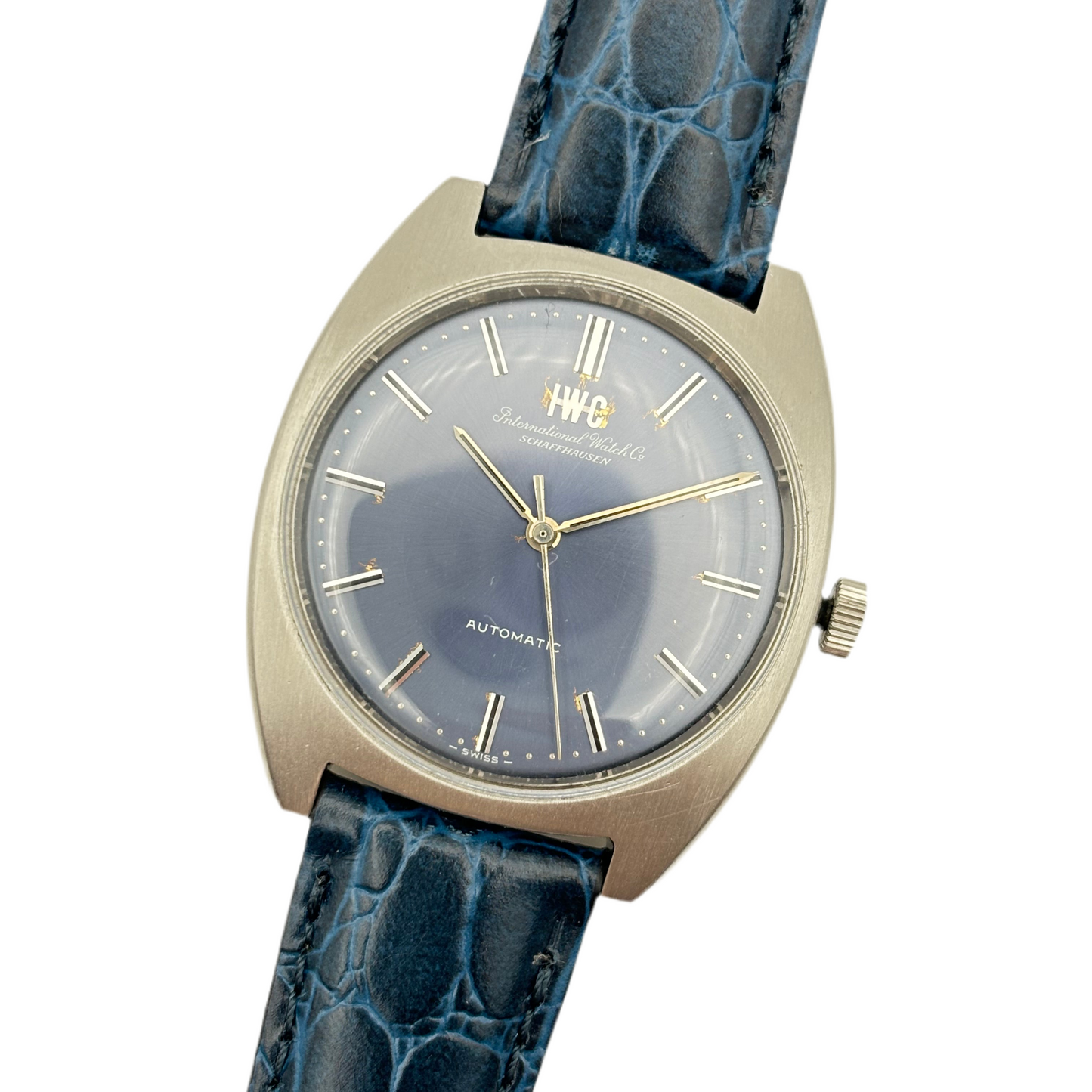 IWC シャフハウゼン 腕時計 メンズ 自動巻き Ref.1828 Cal.C.854B 浮きロゴ 青文字盤