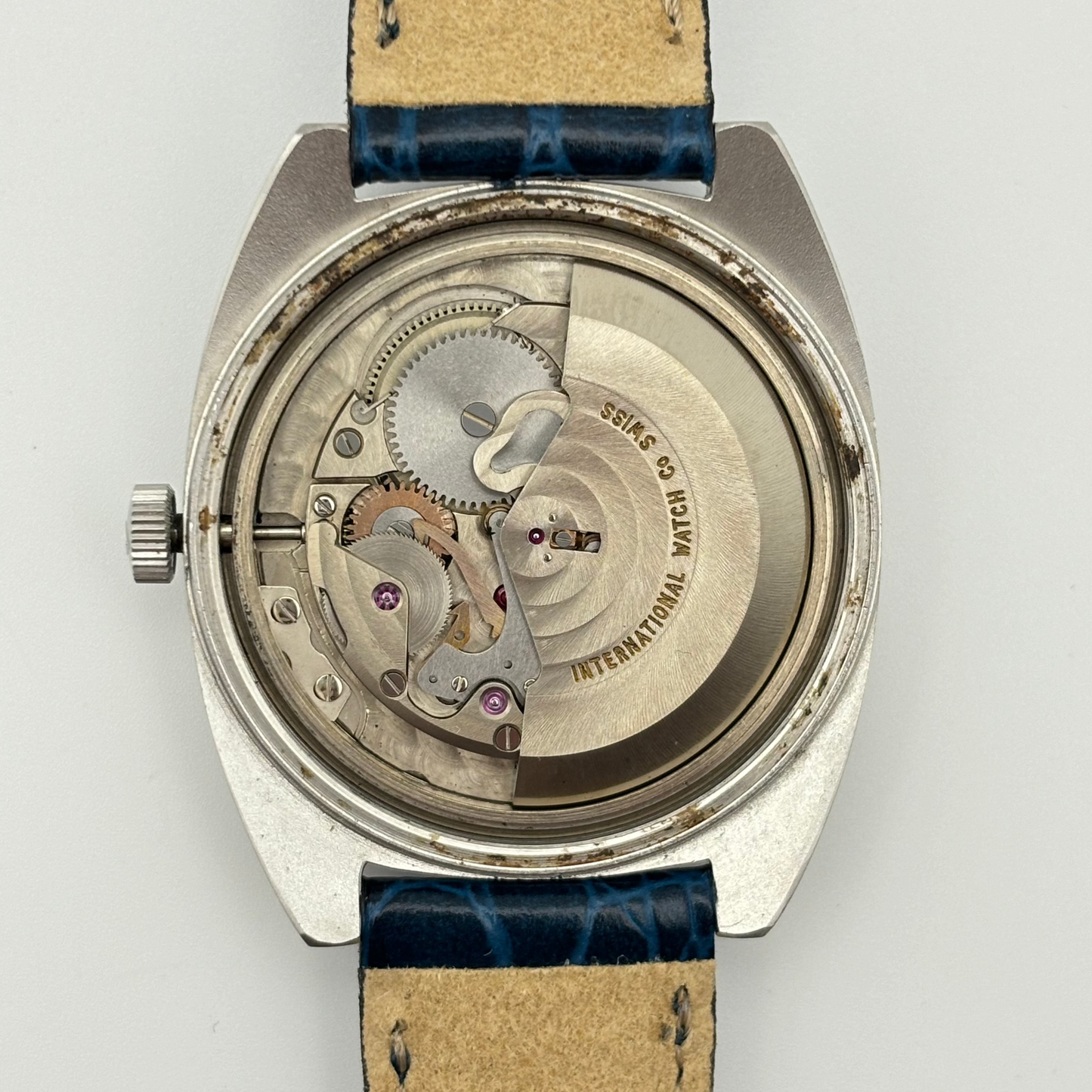 IWC シャフハウゼン 腕時計 メンズ 自動巻き Ref.1828 Cal.C.854B 浮きロゴ 青文字盤