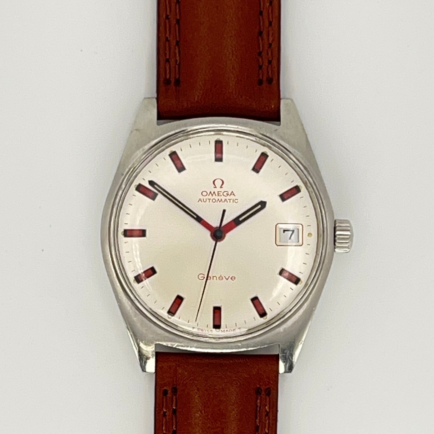 OMEGA / オメガ Geneve ジュネーブ Rare Red Hands & Indexes 1968年 自動巻き Ref.166.041