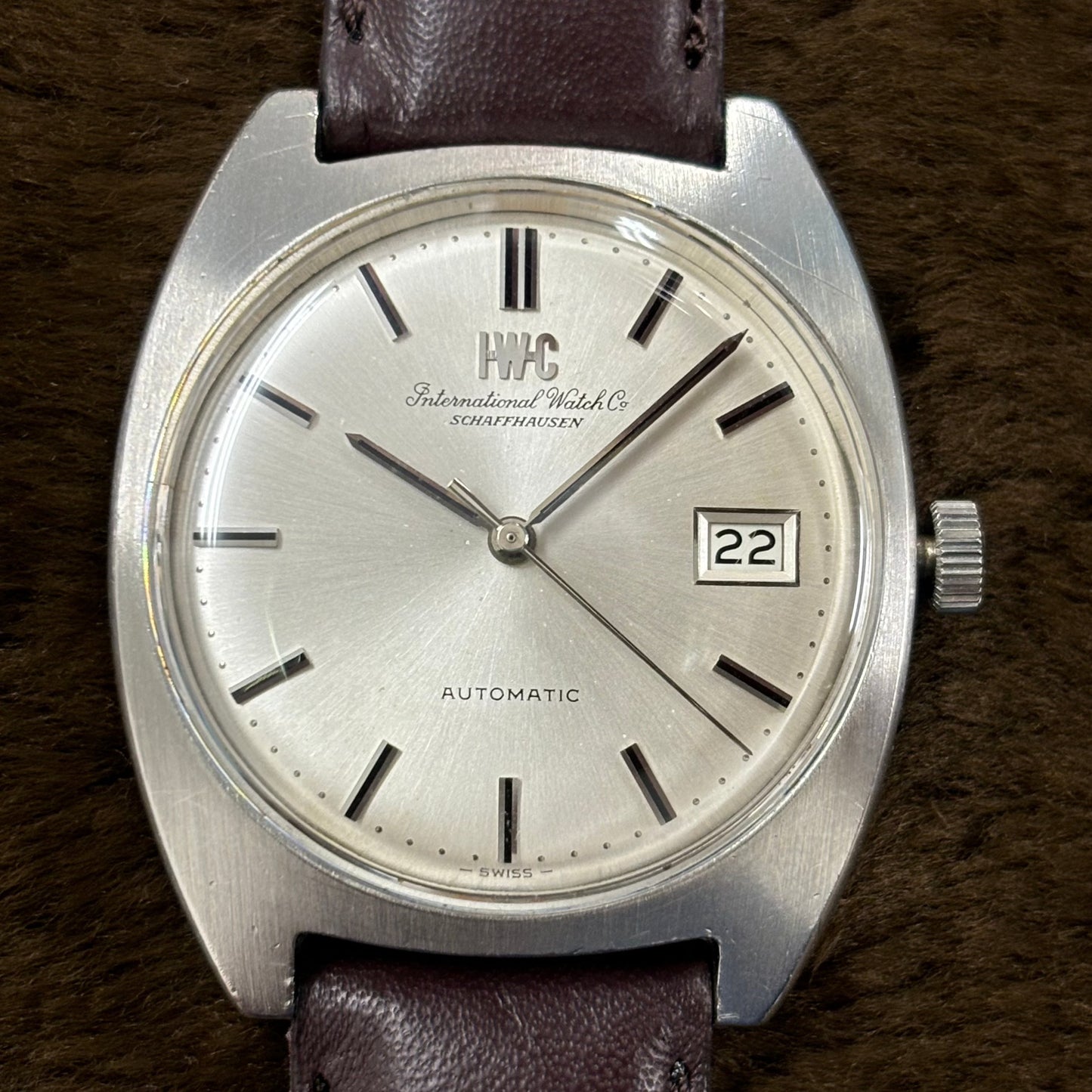 IWC 腕時計 メンズ シャフハウゼン 筆記体ロゴ  Ref.1828 1970年製 自動巻き