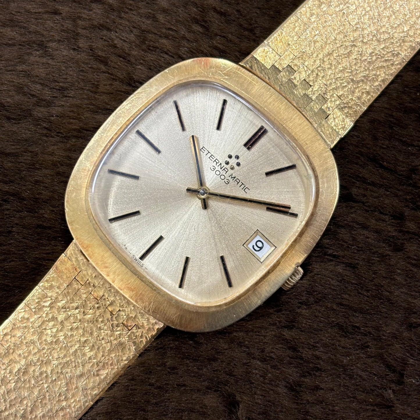 ETERNA / エテルナ エテルナマチック3003 K18 750 YG スクエア 自動 ETERNA / エテルナ エテルナマチック3003 K18 750 YG スクエア 自動