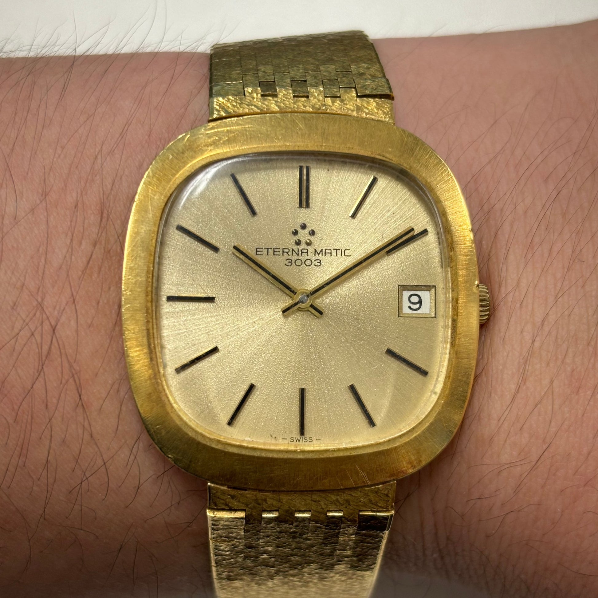 ETERNA / エテルナ エテルナマチック3003 K18 750 YG スクエア 自動 ETERNA / エテルナ エテルナマチック3003 K18 750 YG スクエア 自動