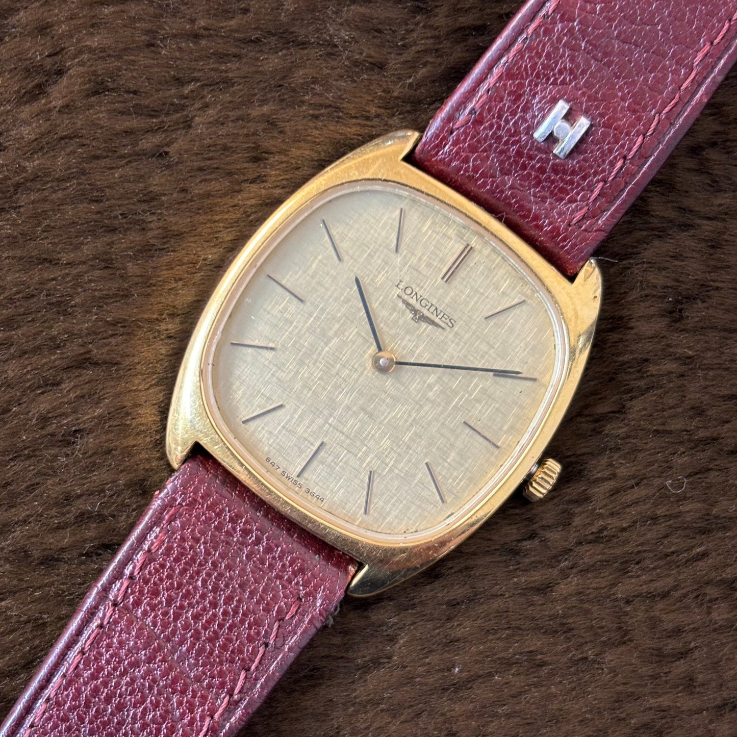 LONGINES / ロンジン 手巻き トノー コンビ メンズ Ref.3644 Cal.L.847.4