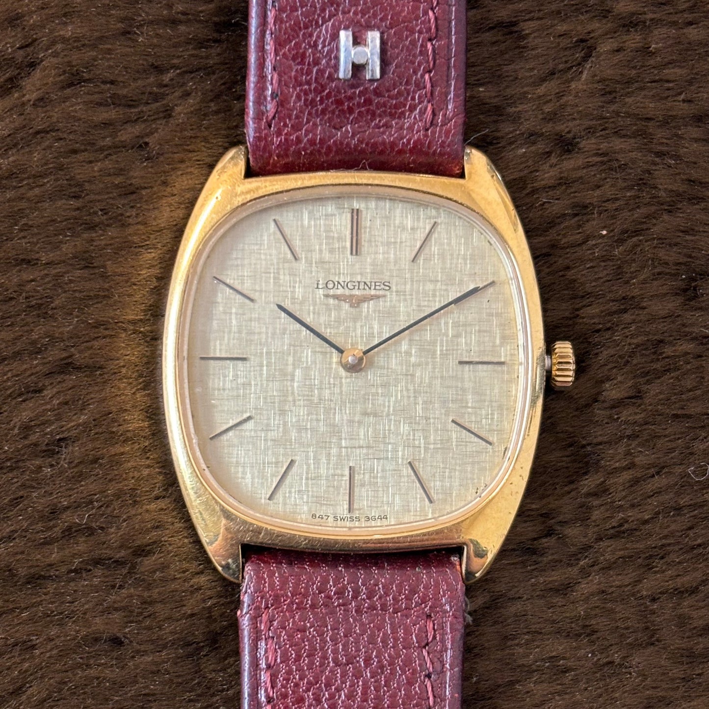 LONGINES / ロンジン 手巻き トノー コンビ メンズ Ref.3644 Cal.L.847.4