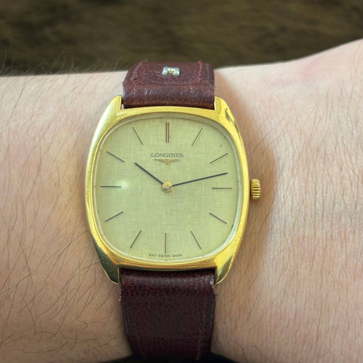 LONGINES / ロンジン 手巻き トノー コンビ メンズ Ref.3644 Cal.L.847.4