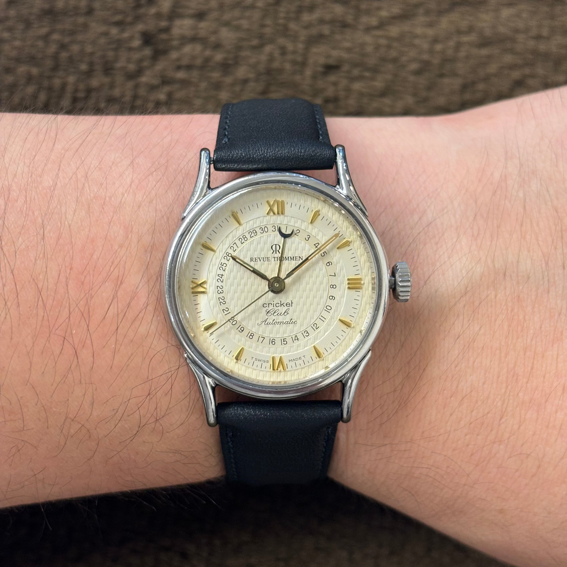 レビュートーメン Revue Thommen 時計ベルト 革ベルト クロコ 茶色 レビュートーメン Revue Thommen 時計ベルト 革ベルト クロコ 茶色