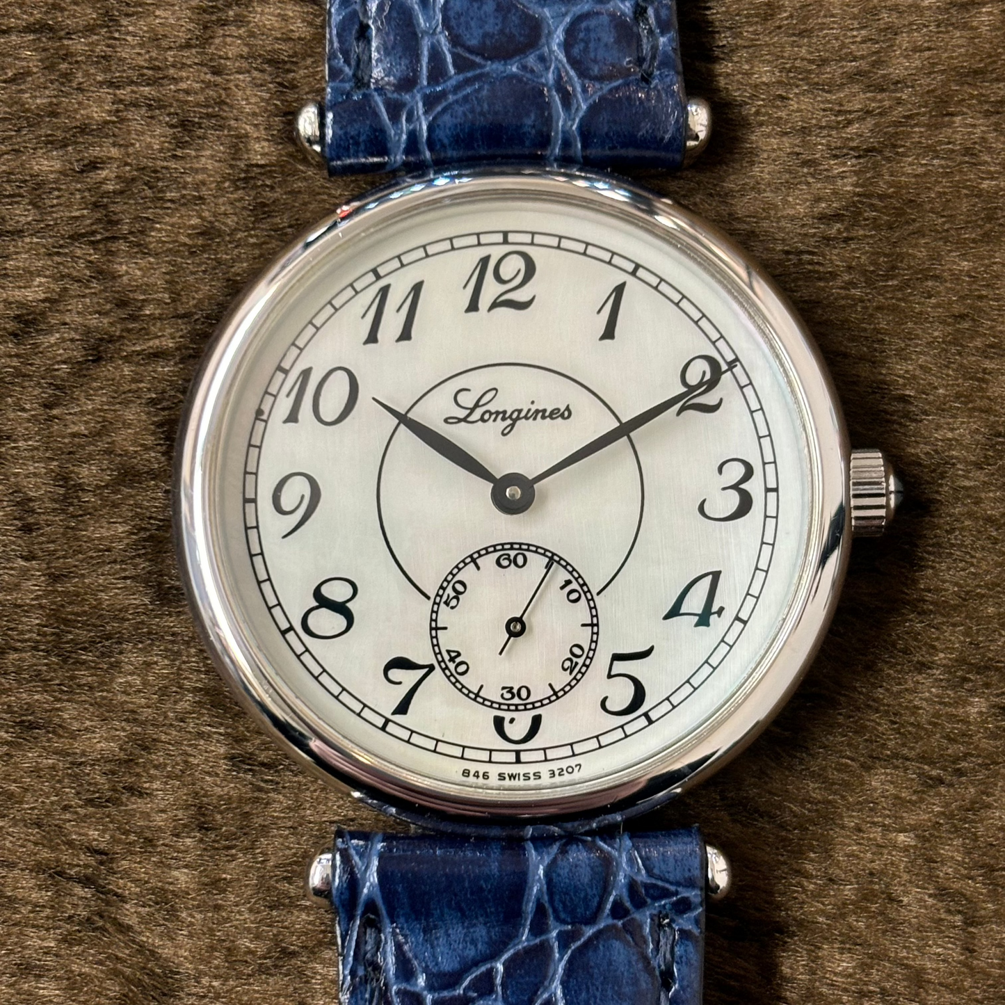 LONGINES / ロンジン 腕時計 メンズ ラウンド シェル文字盤 スモセコ 手巻き Ref.3207 Cal.L846.4