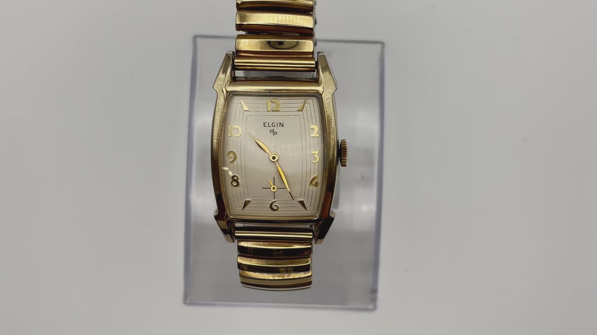 ELGIN / エルジン 腕時計 メンズ トノー 手巻き スモセコ 1950